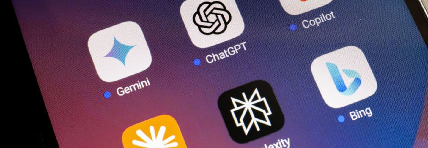 a phone screen showing several AI apps
